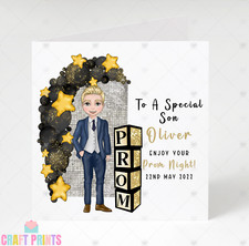 Boys Prom Card Personalised