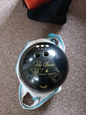 Vintage 50/60s Pro Classic 15.7lb Tenpin Bowling Ball VGC With Bag.
