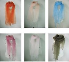 New Women Organza Shawls Scarf Weddings Bridal Bridesmaid Evenings Scarf Wrap 