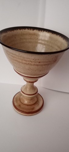 Pottery goblet chalice - wine, t