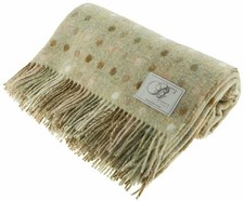 Shetland wool throw blanket - wool,