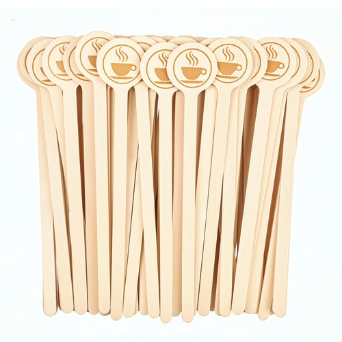 Wooden coffee stirrers - wooden,