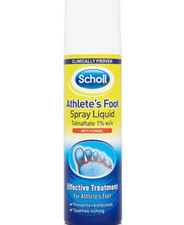 Scholl Athlete's Foot Anti-Fungal Spray Liquid Prevents Reinfection 150ml
