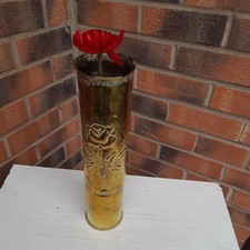 Trench art shell vase cannon great war WW1 Somme Verdun 1914~ 18  soldier army
