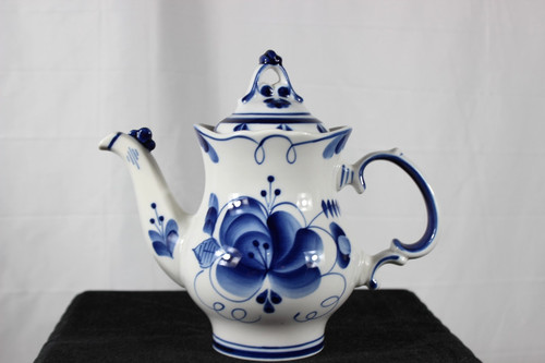 Gzhel tea coffee - gzhel, porcelai