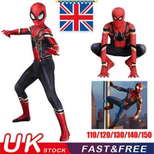 Kids Boys Men Avengers Iron Spiderman Costume Cosplay Party Fancy Dress Jumpsuit