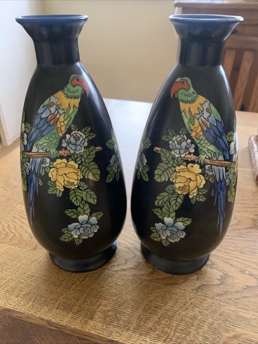 Pair antique devon ware - pair,