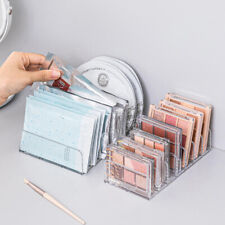 7-Grid Eyeshadow Organiser Powder Cosmetic Stand Holder CD DVD Albums Rack Clear