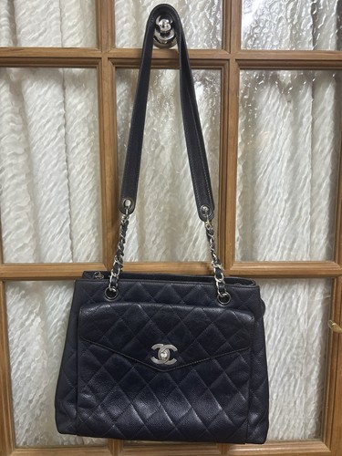 Vintage chanel caviar - chanel, navy