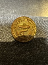 Antique Naval Button – J.R. Gaunt & Sons London – Anchor & Cannon Design