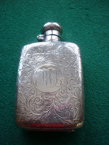 Solid silver victorian hip - solid,