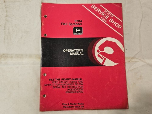 John deere 870a - 870a, flail