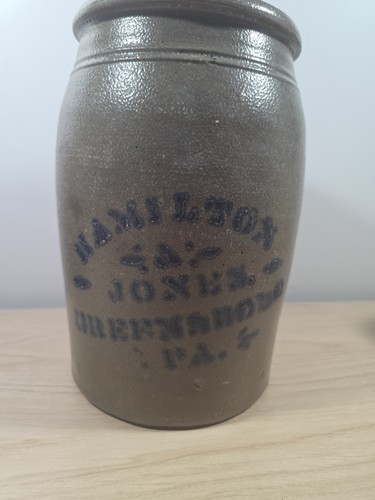 Antique stoneware salt - antique,