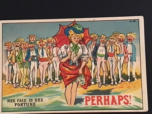 Early vintage comic seaside - early/vintage,