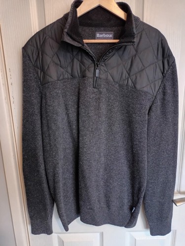Barbour grey zip jumper - barbour,