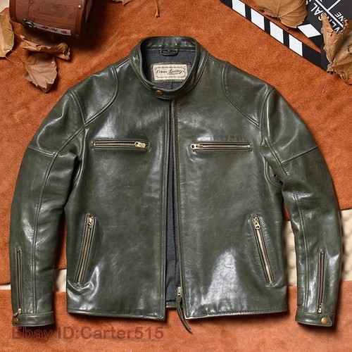 Mens horsehide leather jacket - horsehide,
