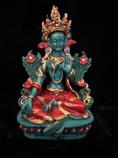 GREEN TARA RESIN STATUE 15 cm