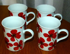 Poppy Mugs x 4 Pretty Floral