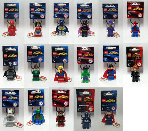 Lego keyrings superheroes - lego, dc