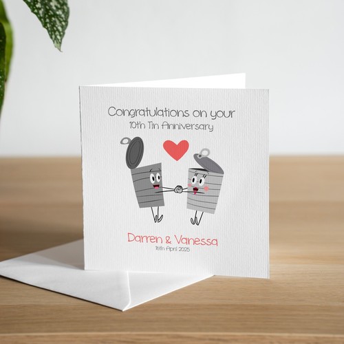 Personalised handmade 10th - 10th, tin