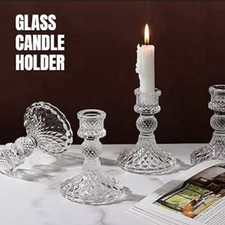 Vintage crystal cut - cut, pair