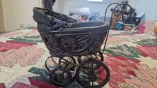 Antique Victorian Metal & Wicker Dolls Pram - Upcycle? Height 75cm D60cm & W30cm