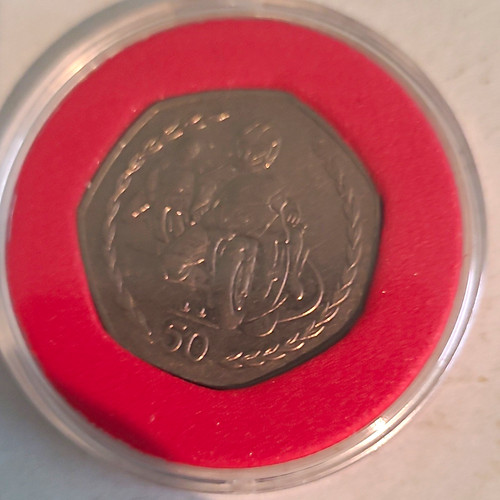 1997 isle man 50p coin - man,