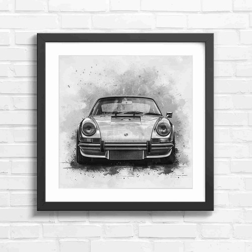 Classic silver porsche 911 car - classic,