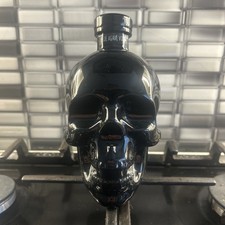 Empty BLACK Head Vodka / Rum / Whisky Skull Bottle 70cl 700ml Onyx Gothic 2020