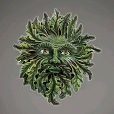 Green Man Face Wall Hanging
