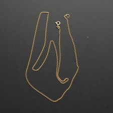 Solid 18k Gold Chain Hallmarked 750 Weight 5.82g curb approx 1.5mm 68.5cm Long