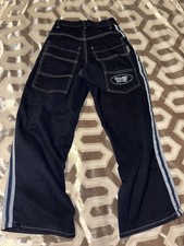 Dark blue retro jeans - blue, xs