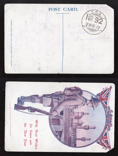 Ww1 military 1917 christmas - gb,