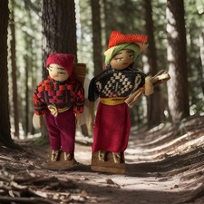 Vintage Peruvian Dolls Couple