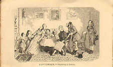 george cruikshank illustration 1839 : september : plucking a goose