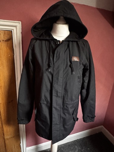 Vans black parka coat - coat, men's
