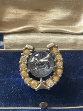 Beautiful Antique Essex Crystal Paste Scottie Dog Brooch Vintage Jewellery Lapel