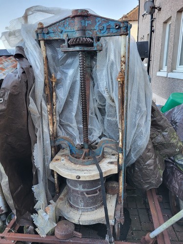 Antique cast iron cheese - iron, press