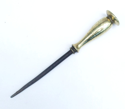 Antique brass poker - poker, fire