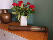 Huntley & Palmers Novelty Biscuit Tin England Cylindrical Distressed Rare 