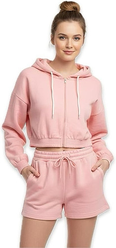 Womens tracksuit cropped zip - cropped,