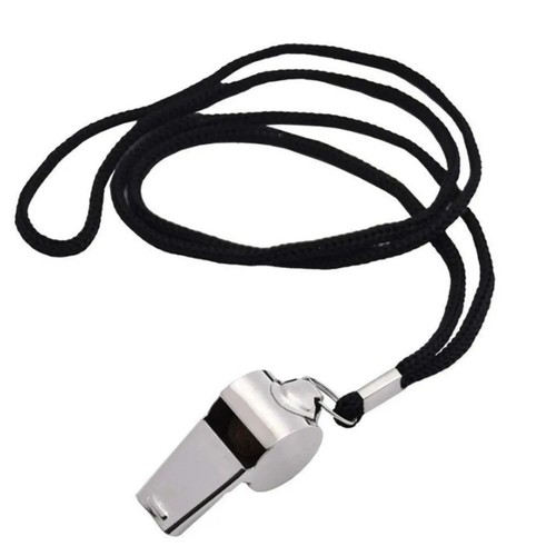 2pc metal referee - whistle, with