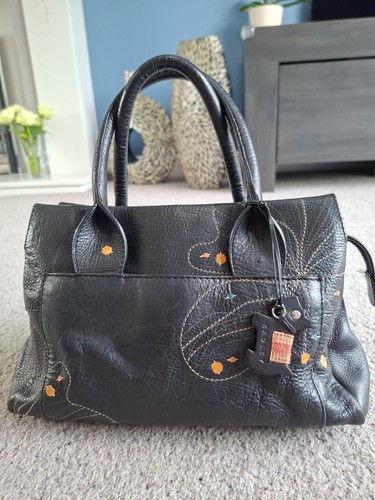 Radley black pebbled - black, leather