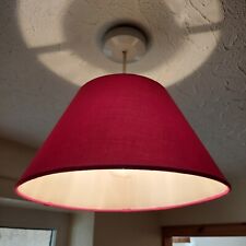 Red Lampshade Pendant Fabric 30cm (D) Coolie Conical Table Floor Lightshade B&Q