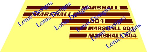 Marshall tractor stickers - marshall,