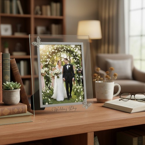 Large glass wedding photo - glass,