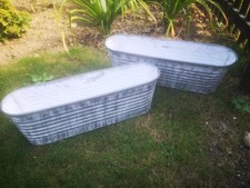 New Pair Ribbed Trough Vintage