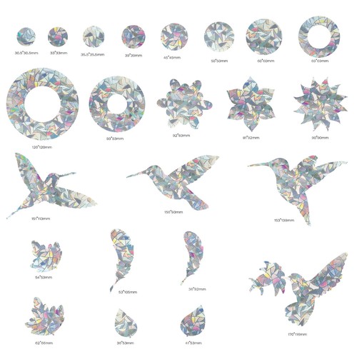 24pcs bird warning stickers - 24pcs,