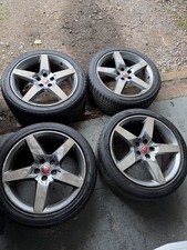 GENUINE JAGUAR XE 2017 R SPORT X760 SET OF ALLOY WHEELS 18” & GOOD TYRES