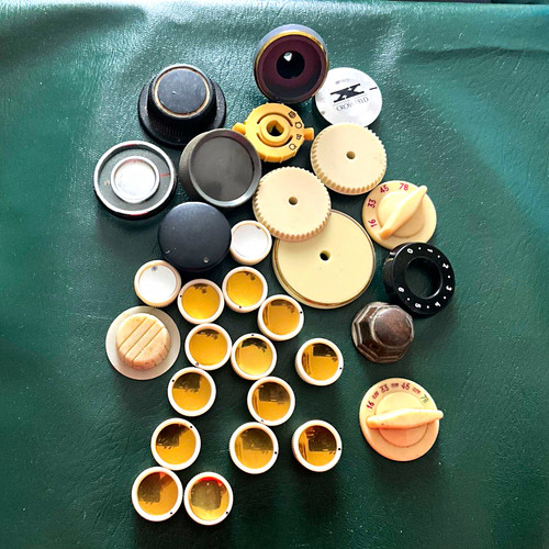 Vintage radio parts knobs - vintage,